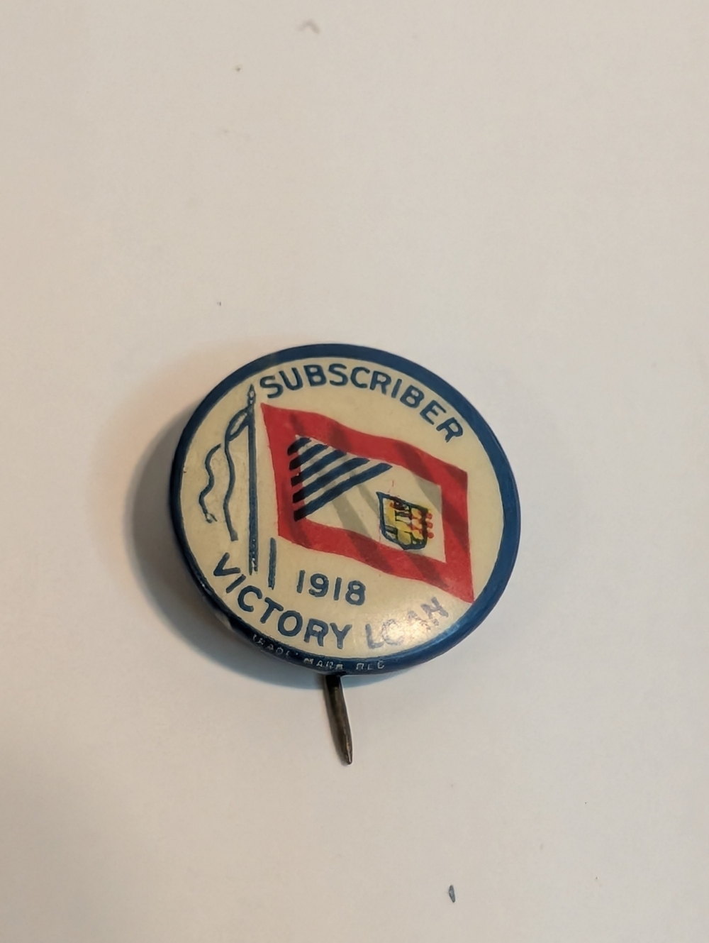 WWI: CANADIAN SUBSCRIBERS PIN: 1918 VICTORY LOAN PIN - HARD TO FIND.